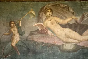 Print of Pompeii's House of Venus in the Shell architecture