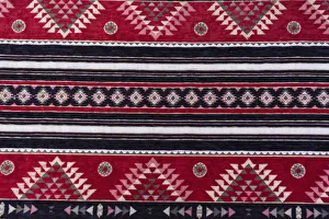 Colorful woven Bedouin fabric at Wadi Rum in Jordan Colorful woven Bedouin fabric at Wadi Rum in Jordan