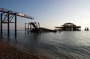 England, East Sussex, Brighton, Remains of West Pier England, East Sussex, Brighton, Remains of West Pier