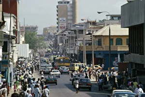 Ghana, Accra, Busy street scene in the city centre Ghana, Accra, Busy street scene in the city centre