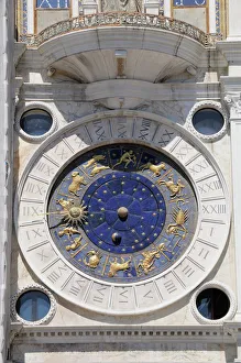 Italy, Veneto, Venice, Astronomical clock face, Torre dell Orologio, Piazza San Marco Italy, Veneto, Venice, Astronomical clock face, Torre dell Orologio, Piazza San Marco
