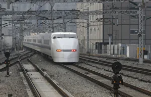 Japan Tokyo a hikari shinkansen bullet train arrives at Station Japan Tokyo a hikari shinkansen bullet train arrives at Station