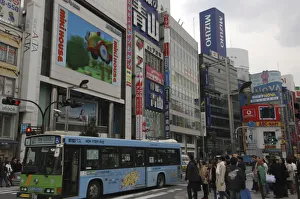 Japan Tokyo Shinjuku the main intersection outside station Japan Tokyo Shinjuku the main intersection outside station