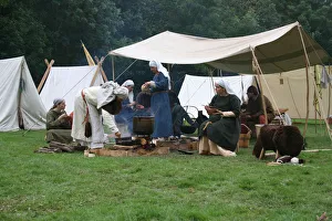 At the Saxon encampment of the reenactment of the 1066 Battle of Hastings At the Saxon encampment of the reenactment of the 1066 Battle of Hastings