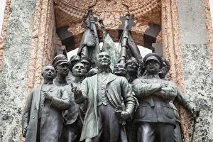 Turkey, Istanbul, Republic Monument, designed by Pietro Canonica, Taksim Square Turkey, Istanbul, Republic Monument, designed by Pietro Canonica, Taksim Square