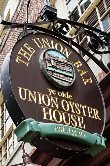 The Union Bar and Ye Olde Union Oyster House sign, Union Street, Boston, Massachusetts The Union Bar and Ye Olde Union Oyster House sign, Union Street, Boston, Massachusetts