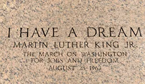 USA, Washington DC, National Mall, Lincoln Memorial, Martin Luther King march engraving USA, Washington DC, National Mall, Lincoln Memorial, Martin Luther King march engraving