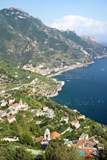 View of the Amalfi coastline from the hillside town of Ravello View of the Amalfi coastline from the hillside town of Ravello
