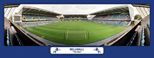 Millwall FC Empty Stadium Framed Panoramic Print Millwall FC Empty Stadium Framed Panoramic Print