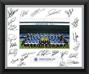 2013/14 Team Signed Mounted Framed Print 2013/14 Team Signed Mounted Framed Print