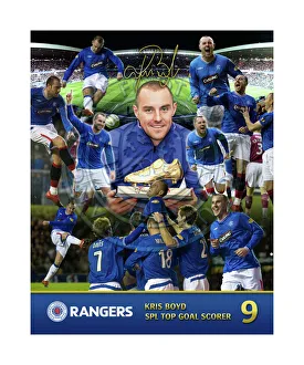 Kris Boyd Top Goal Scorer Framed Celebration Montage Kris Boyd Top Goal Scorer Framed Celebration Montage
