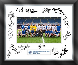 Rangers Legends Signed Mounted Framed Print Rangers Legends Signed Mounted Framed Print