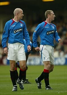 Images Dated 19th October 2003: United in Defense: Henning Berg and Craig Moore of Rangers Football Club