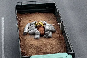 A 250 kg World War Two bomb that was found during excavation works at a gas station A 250 kg World War Two bomb that was found during excavation works at a gas station