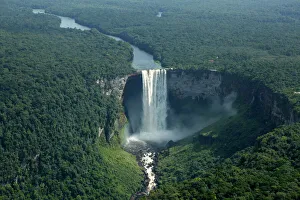 An aerial view of Kaieteur Falls in southern Guyana An aerial view of Kaieteur Falls in southern Guyana
