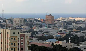 An aerial view shows the downtown of Mogadishu An aerial view shows the downtown of Mogadishu