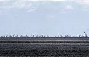 The alleged on-going land reclamation of China at Subi reef is seen from Pagasa island The alleged on-going land reclamation of China at Subi reef is seen from Pagasa island