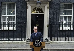 Britains Prime Minister David Cameron speaks outside Downing Street in London, Britain Britains Prime Minister David Cameron speaks outside Downing Street in London, Britain