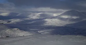 The Cairngorm mountains (Carn Liath on the right ) are seen covered in snow near Blair Atholl The Cairngorm mountains (Carn Liath on the right ) are seen covered in snow near Blair Atholl