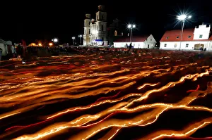 Catholics from Belarus and neighbouring countries carry candles during the annual Icon of Catholics from Belarus and neighbouring countries carry candles during the annual Icon of