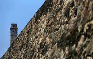 A clock tower is seen on top of the Galle Dutch Fort in Galle A clock tower is seen on top of the Galle Dutch Fort in Galle