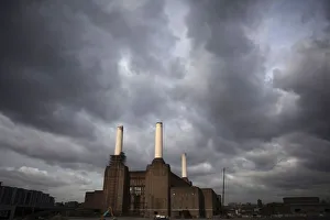 Clouds above Battersea Power Station in London Clouds above Battersea Power Station in London