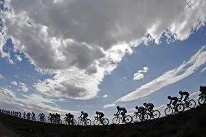 Competitors cycle during the fifth stage of the 96th Tour de France cycling race between Competitors cycle during the fifth stage of the 96th Tour de France cycling race between