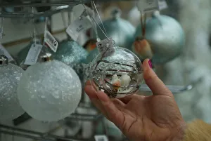 Customers browse Christmas products in Crews Hill, London Customers browse Christmas products in Crews Hill, London