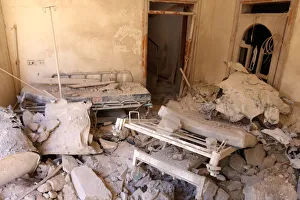 A damaged field hospital room is seen after airstrikes in a rebel held area in Aleppo A damaged field hospital room is seen after airstrikes in a rebel held area in Aleppo