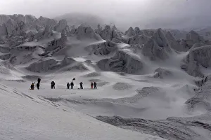 ECUADOREAN COMPETITORS TAKE A WALK AT THE CAYAMBE'S VOLCANO SLOPES ECUADOREAN COMPETITORS TAKE A WALK AT THE CAYAMBE'S VOLCANO SLOPES