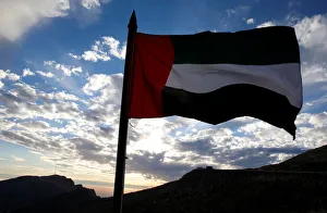 Emirati flag flies over Ras al-Khamiahs Jabal Jais Mountain where the worlds longest Emirati flag flies over Ras al-Khamiahs Jabal Jais Mountain where the worlds longest