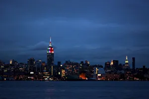 The Empire State Building is lit in rainbow colors during the celebration of the annual The Empire State Building is lit in rainbow colors during the celebration of the annual