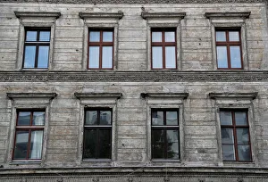 The facade of an unrenovated appartment building is pictured at Kreuzberg district in The facade of an unrenovated appartment building is pictured at Kreuzberg district in