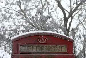 A frost covered telephone box stands in Newhaven, central England A frost covered telephone box stands in Newhaven, central England