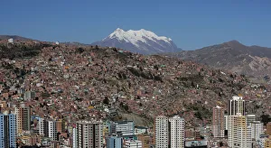 A general view shows the city where the parade in honor of Senor del Gran Poder A general view shows the city where the parade in honor of Senor del Gran Poder