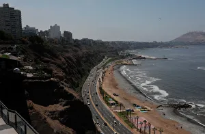 A general view shows vehicles along the beach in Lima, ahead of the papal visit in Peru A general view shows vehicles along the beach in Lima, ahead of the papal visit in Peru
