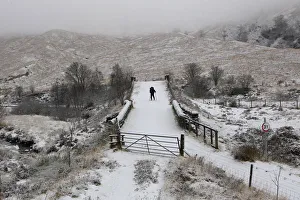 Hillwalker Dougie Andrews walks through the snow on the West Highland Way near Tynedrum Hillwalker Dougie Andrews walks through the snow on the West Highland Way near Tynedrum