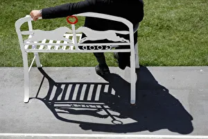Horse Racing - General view of a racegoers shadow before the races Horse Racing - General view of a racegoers shadow before the races