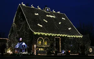 A house in the town of Stolberg near the western German city of Aachen is decorated A house in the town of Stolberg near the western German city of Aachen is decorated