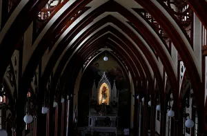 An interior view of Maria Auxiliadora Catholic church is seen in Cartago, Costa Rica An interior view of Maria Auxiliadora Catholic church is seen in Cartago, Costa Rica