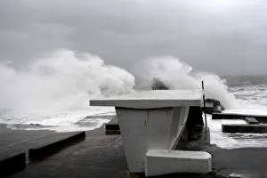 Large waves break over the Forty Foot diving area as Storm Emma makes landfall in Dublin Large waves break over the Forty Foot diving area as Storm Emma makes landfall in Dublin