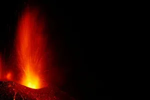Lava flows following the eruption of a volcano, in El Paso Lava flows following the eruption of a volcano, in El Paso