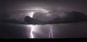 Lightning lights up the night sky over Plainview, Texas Lightning lights up the night sky over Plainview, Texas
