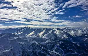 Mountains are seen covered with snow near the village of Valmeinier in the Rhone-Alpes Mountains are seen covered with snow near the village of Valmeinier in the Rhone-Alpes