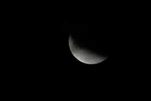 July 2019 Lunar Eclipse Prints: A partial lunar eclipse is seen in Karachi