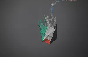 A Palestinian kite is seen in the smoke-darkened skies between Israel A Palestinian kite is seen in the smoke-darkened skies between Israel