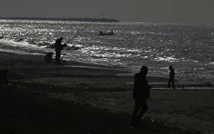 Palestinians fish at the sea near Rafah in the southern Gaza Strip Palestinians fish at the sea near Rafah in the southern Gaza Strip