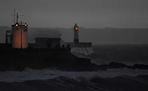 People watch before dawn as large waves and high winds associated with Storm Ffion hit People watch before dawn as large waves and high winds associated with Storm Ffion hit