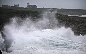 People watch waves breaking on the Brittany coast as storm Eleanor approaches Esquibien People watch waves breaking on the Brittany coast as storm Eleanor approaches Esquibien