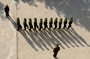 Images Dated 29th December 2006: Recruits of Peoples Liberation of Army undergo training in Hefei
